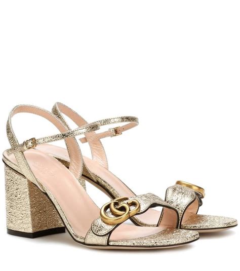 gucci gold sandals sale|gucci gold heeled sandals.